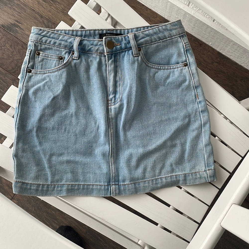 Forever 21 denim jean skirt sz M